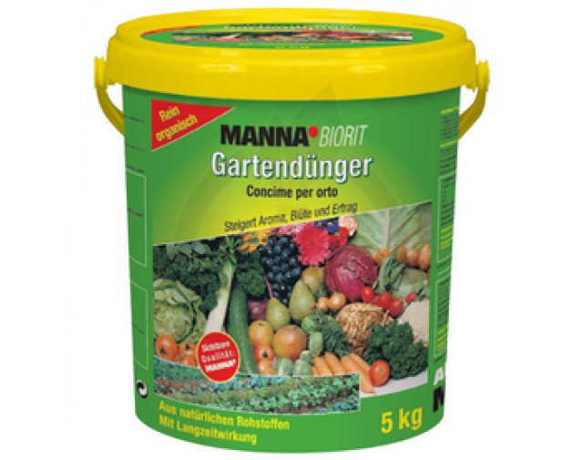 Ingrasamant Manna Biorit NPK Organic Gartendunger, 5 kg