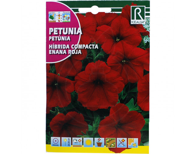 Petunia Hibrida Compacta Enana Roja, 0.5 g