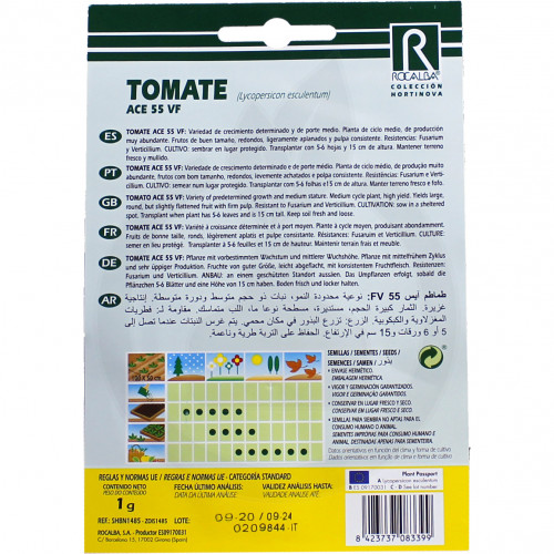 rocalba seed tomatoes ace 55 vf 1 g - 2