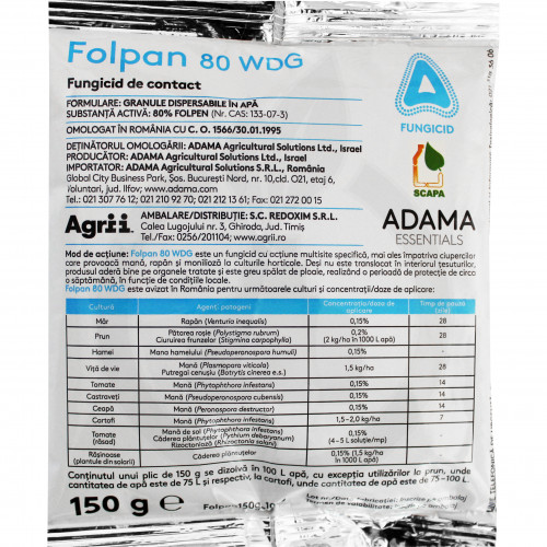 adama fungicid folpan 80 wdg 150 g - 1
