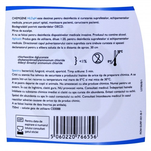 medichem international dezinfectant chemgene hld4 spray 750 ml - 3