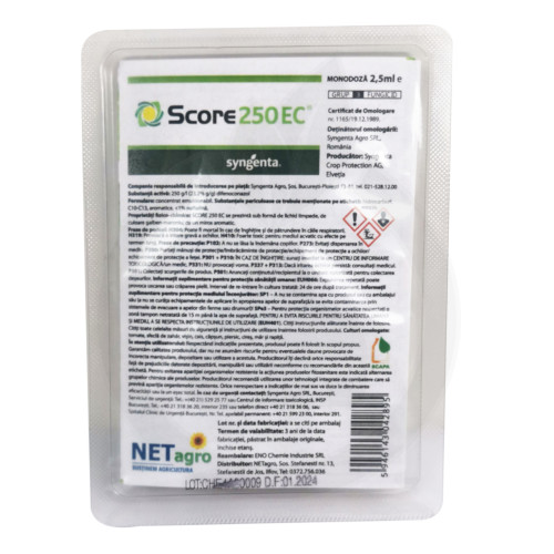 syngenta fungicid score 250 ec 2.5 ml - 6