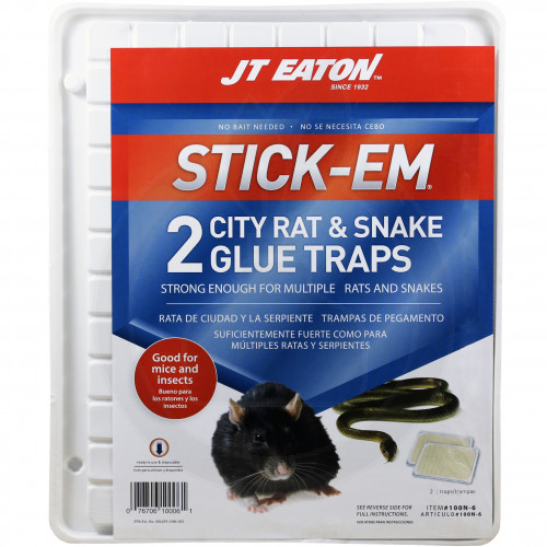 jt eaton adhesive plate stick em city rat and snake 2 p - 1