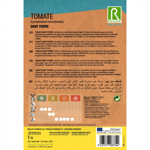 rocalba seed tomatoes saint pierre 100 g - 1