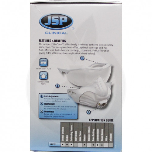 jsp valve half mask 3x ffp2v filterspec protection kit - 7
