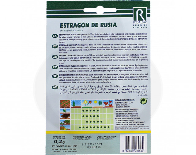 rocalba seed tarragon estragon de russia 100 g - 2