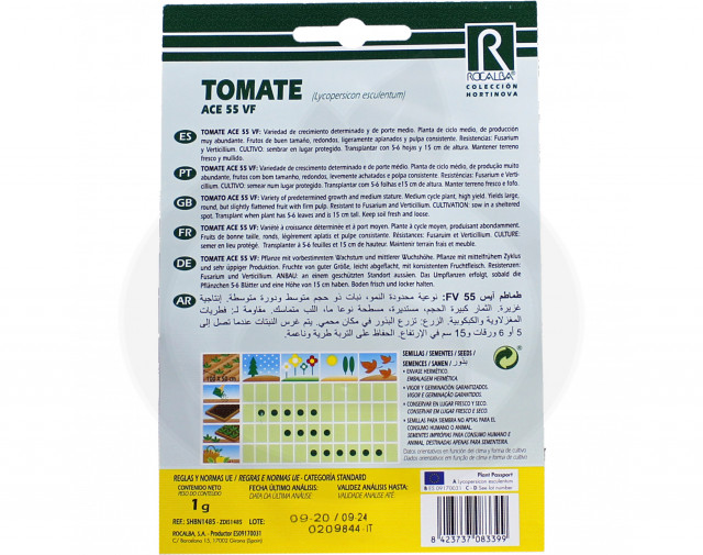 rocalba seed tomatoes ace 55 vf 100 g - 2