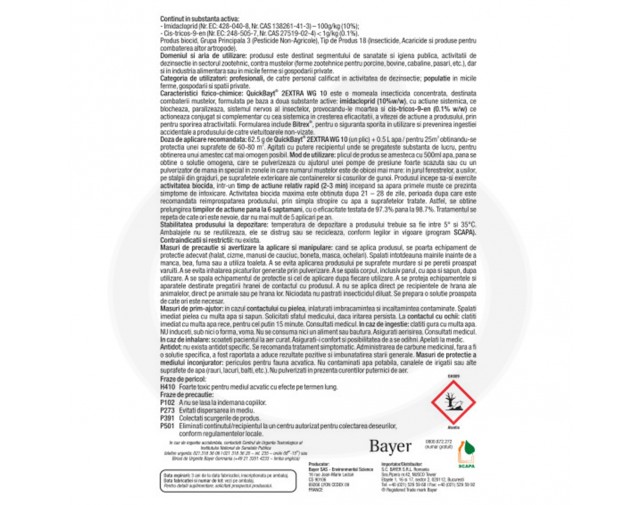 bayer insecticid quick bayt 2extra wg 10 62.5 g - 3