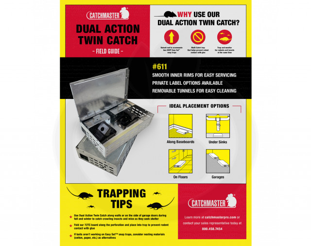 catchmaster trap 611 twin catch rodent trap - 2
