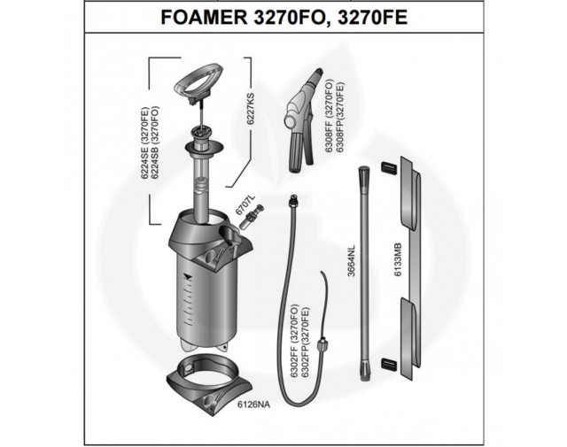 mesto aparatura pulverizator 3270fo foamer - 3