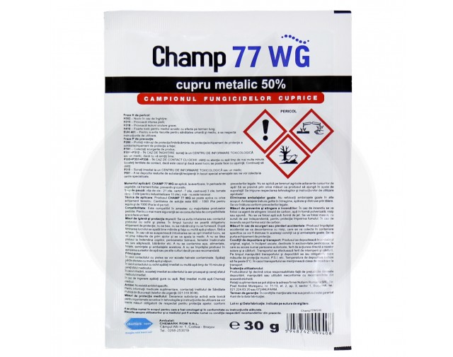 nufarm fungicid champ 77 wg 30 g - 3