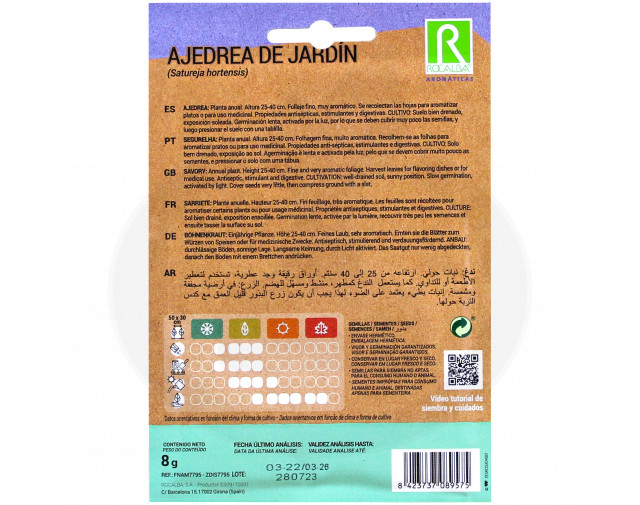rocalba seed thyme segurelha 8 g - 4