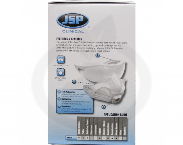 jsp valve half mask 3x ffp2v filterspect protection kit - 7